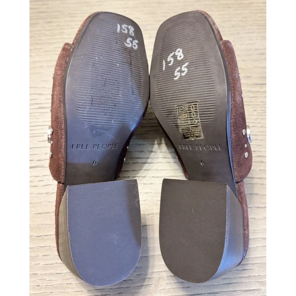 FREE PEOPLE Brown Mirage Mules. Sizes 6, 7 ,8